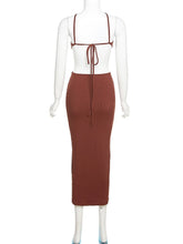 Load image into Gallery viewer, Halter Waistless Dress with Spaghetti Straps - MELLIIROSE