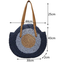 Load image into Gallery viewer, Good Vibes Only woven beach tote bag with knitting pattern