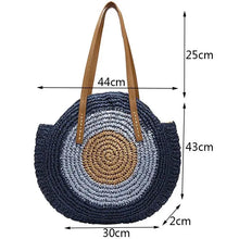 Load image into Gallery viewer, Good Vibes Only woven beach tote bag with knitting pattern