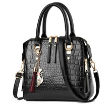 Load image into Gallery viewer, Retro Alligator PU Leather Handbag with tassel detail for women - MLLIROSE