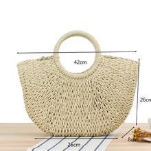 Load image into Gallery viewer, Summer Handmade Moon Straw Bag for Women