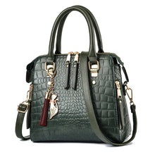 Load image into Gallery viewer, Retro Alligator PU Leather Handbag with tassel detail for women - MLLIROSE