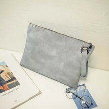 Load image into Gallery viewer, Women's solid PU leather clutch bag with envelope design - MLLIROSE