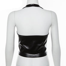 Load image into Gallery viewer, Laced Up Leather Halter Top
