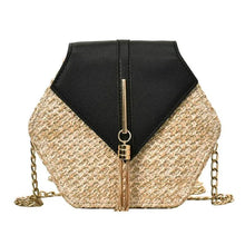 Load image into Gallery viewer, Straw Moon Shape Bag for Women