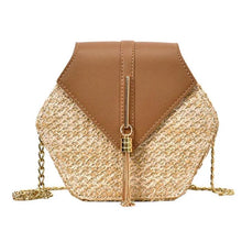 Load image into Gallery viewer, Straw Moon Shape Bag for Women