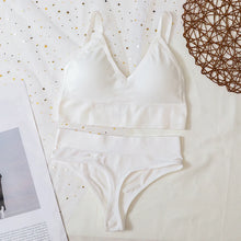 Load image into Gallery viewer, Push-Up Sports Bra & Thong Set for Women - Seamless Active Lingerie - Mellirose