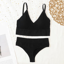 Load image into Gallery viewer, Push-Up Sports Bra & Thong Set for Women - Seamless Active Lingerie - Mellirose