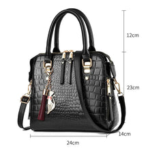 Load image into Gallery viewer, Retro Alligator PU Leather Handbag with tassel detail for women - MLLIROSE