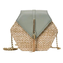 Load image into Gallery viewer, Straw Moon Shape Bag for Women