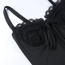 Load image into Gallery viewer, Flirty Lace V-Neck Mini Dress