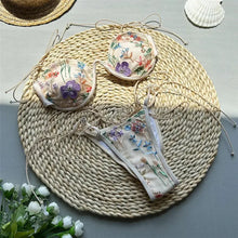 Load image into Gallery viewer, Shiny Flower Embroidered Bikini Mellirose