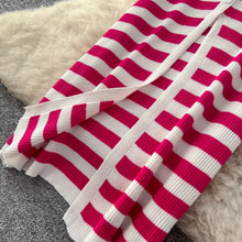 Load image into Gallery viewer, Button Down Striped Bodycon Knit Maxi Dress