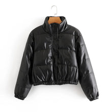 Load image into Gallery viewer, Winter PU leather padded parka - MELLIROSE