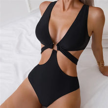 Load image into Gallery viewer, Hollow-Out Ring One Piece Swimwear