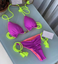 Load image into Gallery viewer, Tropical Escape Rope Triangle Bikinis (Multiple Colors)