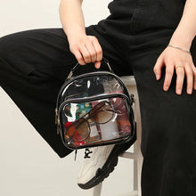 Load image into Gallery viewer, Transparent mini crossbody bag with zipper closure