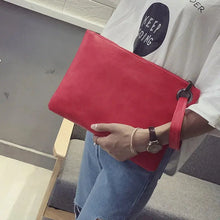 Load image into Gallery viewer, Women's solid PU leather clutch bag with envelope design - MLLIROSE