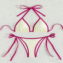 Load image into Gallery viewer, Colorblock String Thong Bikini Mellirose