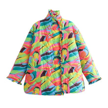 Load image into Gallery viewer, 2023 Women’s Loose Print Cotton Coat for Autumn/Winter - MELLIROSE