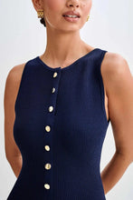 Load image into Gallery viewer, Riviera Knit Button-Up Dress Mellirose