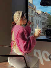 Load image into Gallery viewer, Sexy backless knitted sweater for women with long sleeves - MELLIROSE