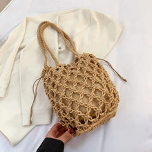 Load image into Gallery viewer, Knitted Bucket Rope Bag