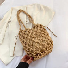 Load image into Gallery viewer, Knitted Bucket Rope Bag mellirose
