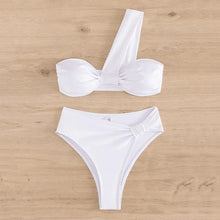 Load image into Gallery viewer, One-Shoulder Brown Bikini Mellirose