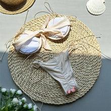 Load image into Gallery viewer, Shiny Flower Embroidered Bikini Mellirose