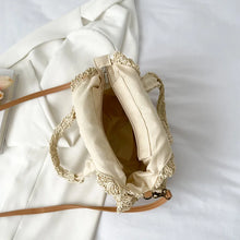 Load image into Gallery viewer, Versatile straw tote bag for beach, travel, and casual use