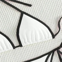 Load image into Gallery viewer, Colorblock String Thong Bikini Mellirose