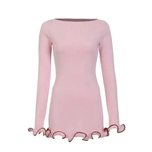 Load image into Gallery viewer, Ruffled Knitted Skirt Dress Mellirose