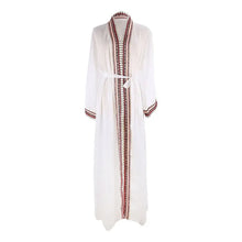 Load image into Gallery viewer, White Chiffon Long Maxi Kimono Cardigan