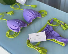 Load image into Gallery viewer, Tropical Escape Rope Triangle Bikinis (Multiple Colors)