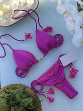 Load image into Gallery viewer, Tropical Escape Rope Triangle Bikinis (Multiple Colors)