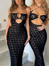 Load image into Gallery viewer, Deep V-Neck Button Lantern Sleeve Mini Dress - Millirose