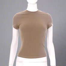 Load image into Gallery viewer, Women’s Short Sleeve Casual Crop Top – Soft Solid Basics for Summer - Mellirose