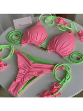 Load image into Gallery viewer, Tropical Escape Rope Triangle Bikinis (Multiple Colors)