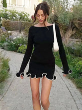 Load image into Gallery viewer, Ruffled Knitted Skirt Dress Mellirose