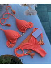 Load image into Gallery viewer, Tropical Escape Rope Triangle Bikinis (Multiple Colors)