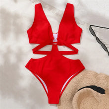 Load image into Gallery viewer, Hollow-Out Ring One Piece Swimwear