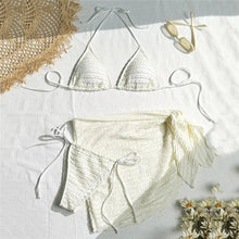 Load image into Gallery viewer, 3-Piece Fold Bikini Set Khaki or White Mellirose