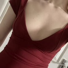 Load image into Gallery viewer, Sexy V-Neck Long Sleeve T-Shirt for Women – Slim Summer Streetwear - Mellirose