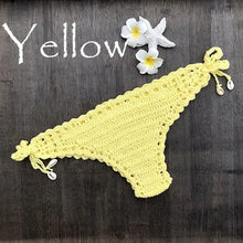 Load image into Gallery viewer, Sexy Bikini Thong Handmade Crochet Swimwear Bottom for Women - Mellirose