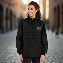 Load image into Gallery viewer, Mellirose x Champion Packable Jacket
Wind and Rain Resistant Jacket for Outdoors
Packable Champion Logo Jacket
Polyester Micro Poplin Jacket with Hood
Stylish Champion Half-Zip Pullover Jacket