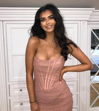 Load image into Gallery viewer, Bone Mesh Bandage Dress MELLIROSE