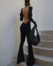 Load image into Gallery viewer, Backless Flare Pants Bodysuit
