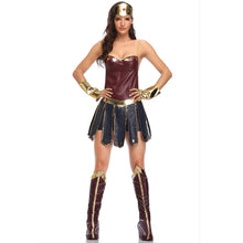 Load image into Gallery viewer, Wonder Woman superhero costume for women
Iconic Wonder Woman outfit with accessories
Amazonian princess superhero costume for cosplay
Wonder Woman Halloween costume with belt and headband
Female Wonder Woman superhero costume for themed parties