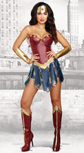 Load image into Gallery viewer, Wonder Woman superhero costume for women
Iconic Wonder Woman outfit with accessories
Amazonian princess superhero costume for cosplay
Wonder Woman Halloween costume with belt and headband
Female Wonder Woman superhero costume for themed parties